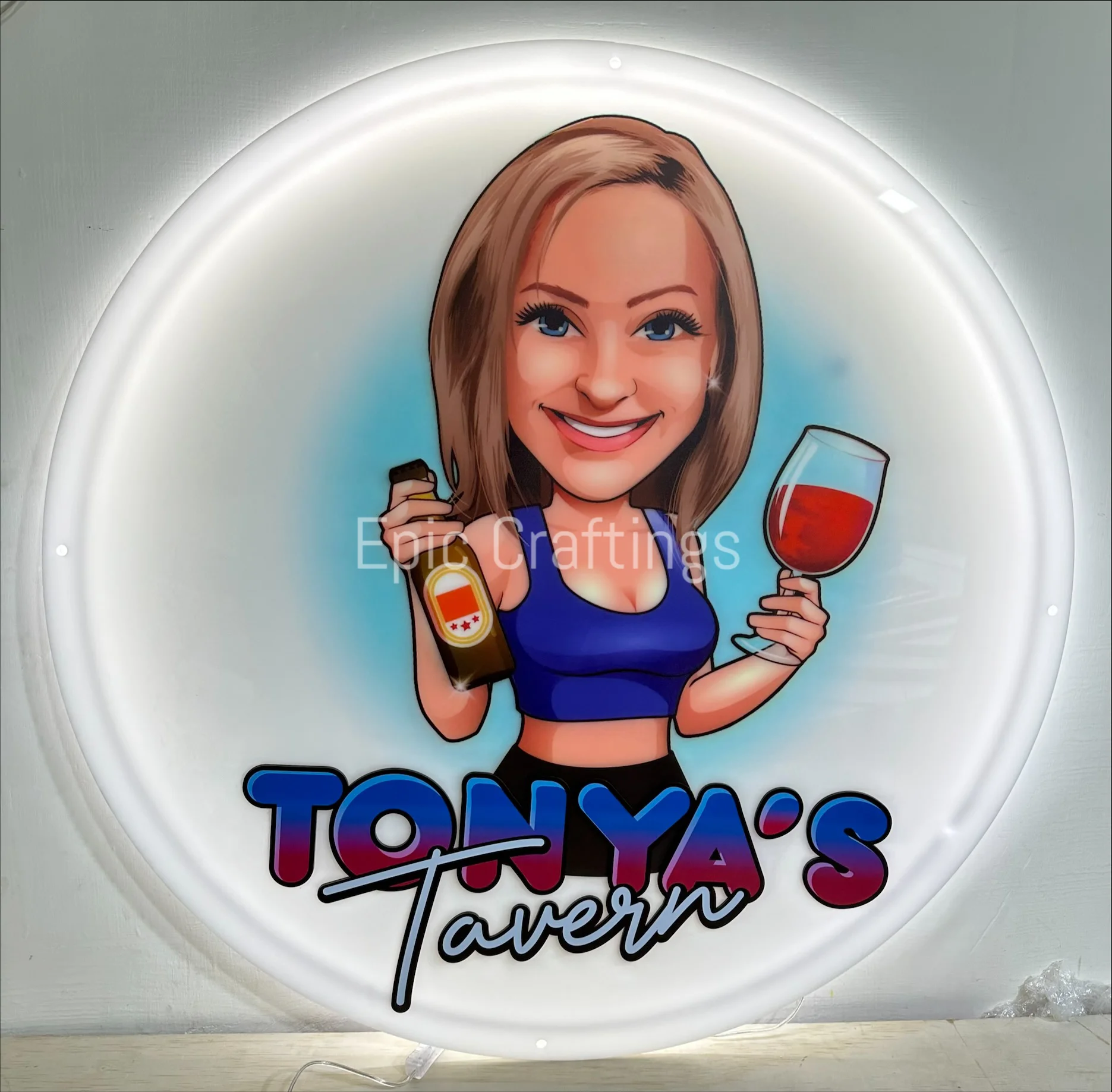 Custom UV Printed Acrylic Backlit Signs for Business and House and Out door Acrylic Backlit Signs