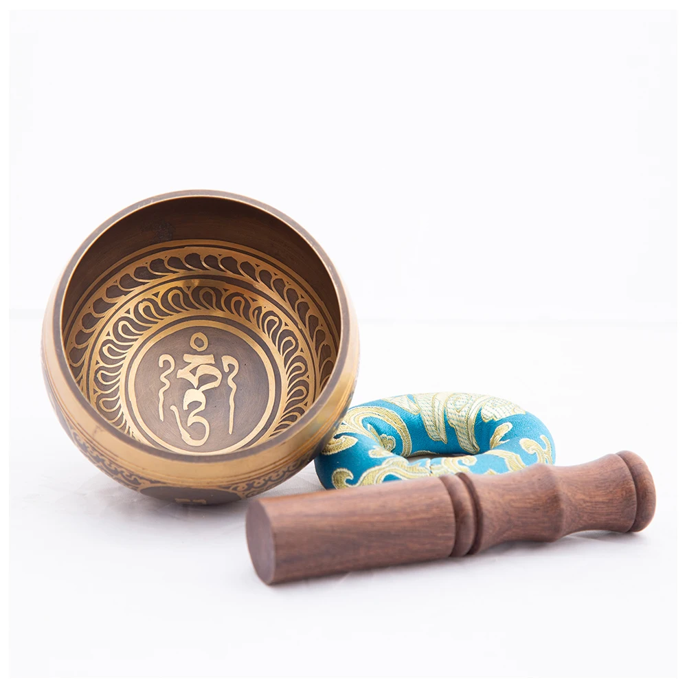 Hand Hammered Tibetan Singing Bowl Used For Meditation Bowl With Wooden Mallet And Silk Pillow Buy At Best Price