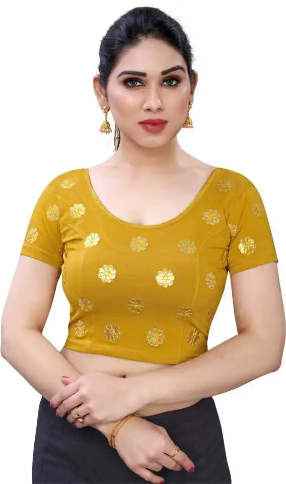 ready made blouse Western Design With Chikan Work saree blouse readymade women sexy readymade saree blouse wholesale