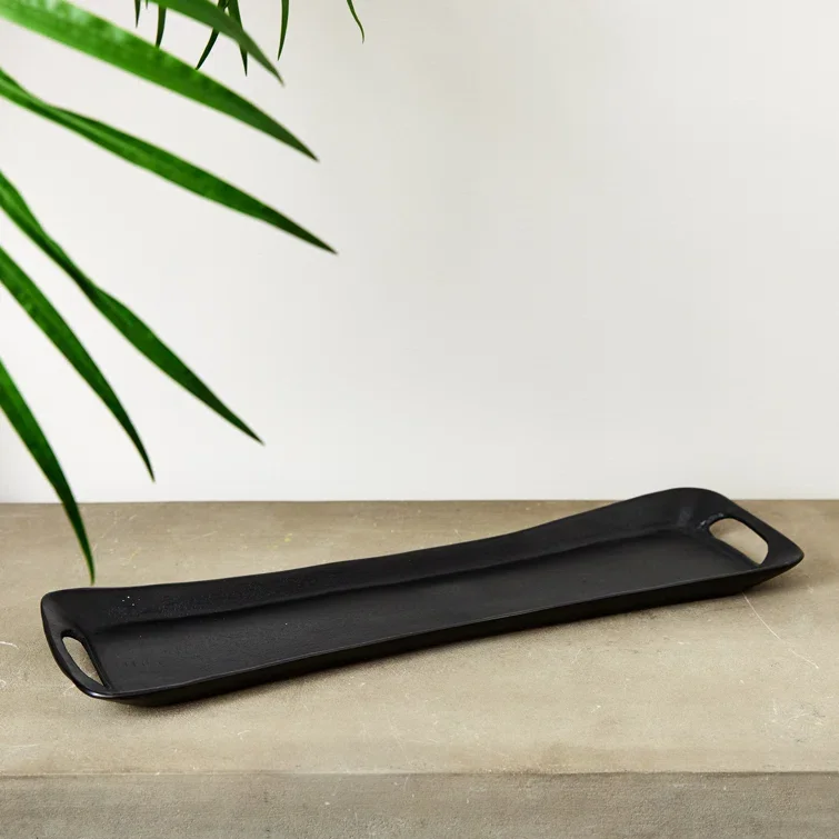 Admirable Design Aluminium Gold Serving Tray With Stand Home Restaurant And Hotel ware Food Dessert Tray