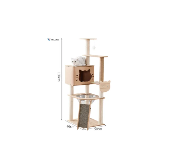 Manufacturer Cat Tree Latest Design Cat Wall Wholesale Large House Tower Condo Furniture Scratching Customize Climb Frame Tree