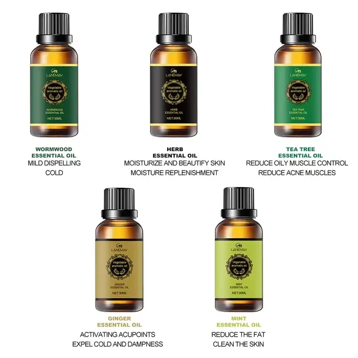 Wholesale 100 Natural Ginger 30ml Belly Drainage Ginger Essential Oil for Weight Loss Belly Fat Away Ginger Slimming Massage Oil