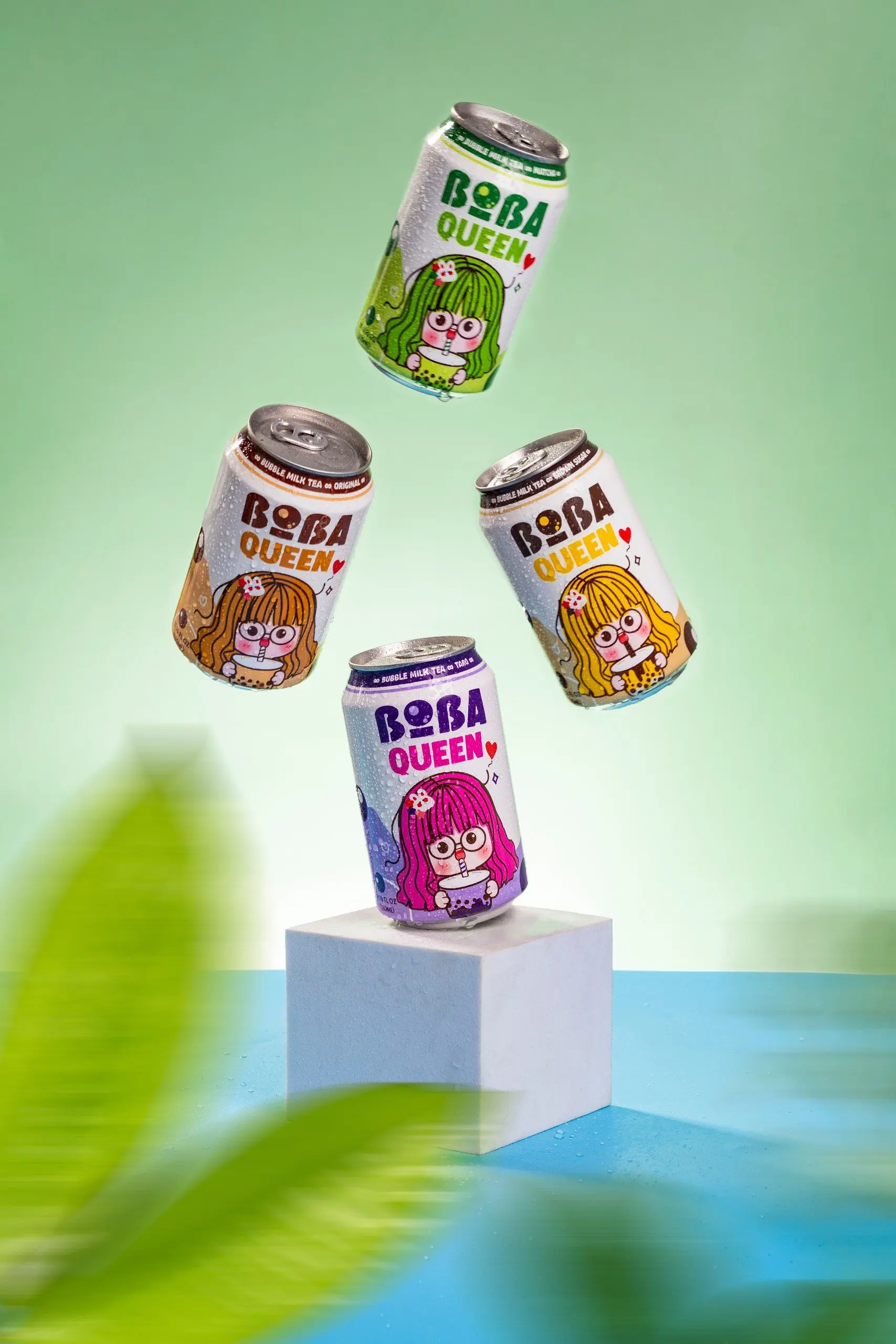 Nawon Hot Sell Bubble Milk Tea Orginal Boba Queen 330ml Canned Premium Boba Tea Drink USDA HALAL Certification