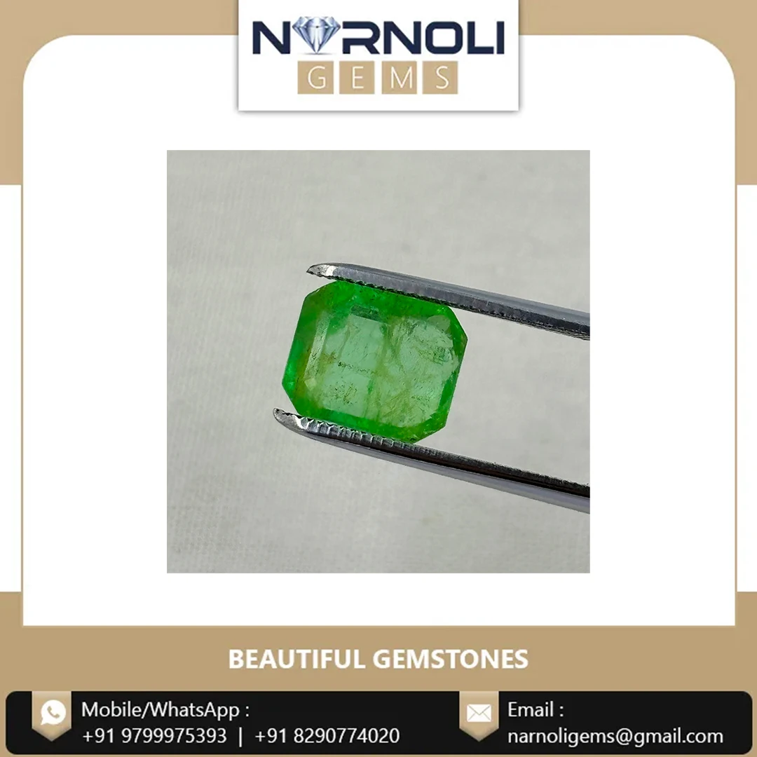 Wholesale 9.5x8.0mm Octagon Emerald Cut Green Colombian Emerald Stone Price