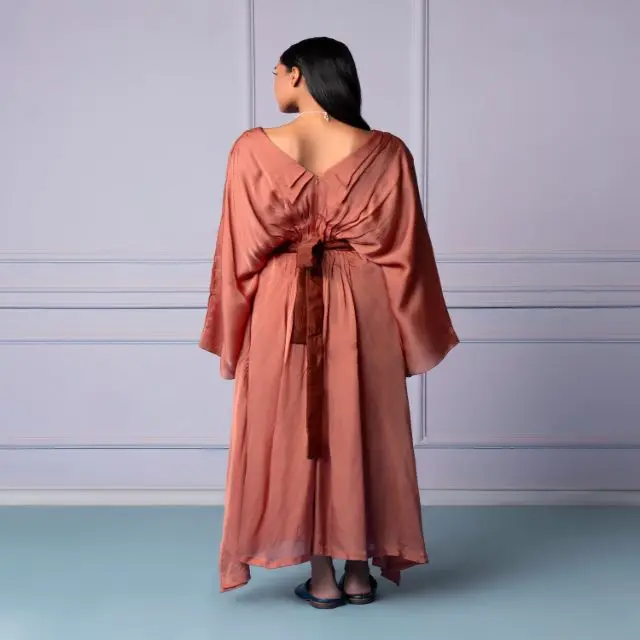 Excellent Quality Pleated Kaftan Maxi Dress for Women Party and Wedding Wear from Indian Exporter