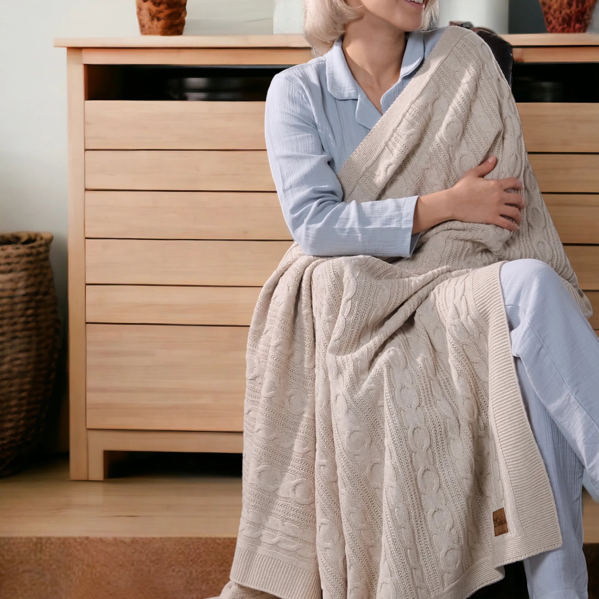 100% Acrylic CUO Blanket 150*200 Cm High Quality Home Blanket Crochet Cable Knit Blanket Best Price Home