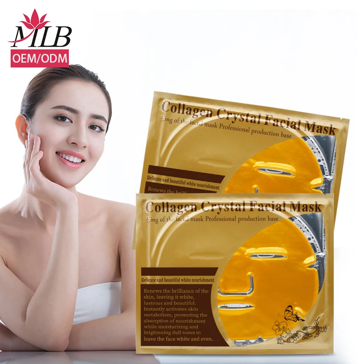 Ready To Ship Multi Color Skin Care Face Lift Peptides Facial Mask Label Spa Whitening Gold  Collagen Facial Mask