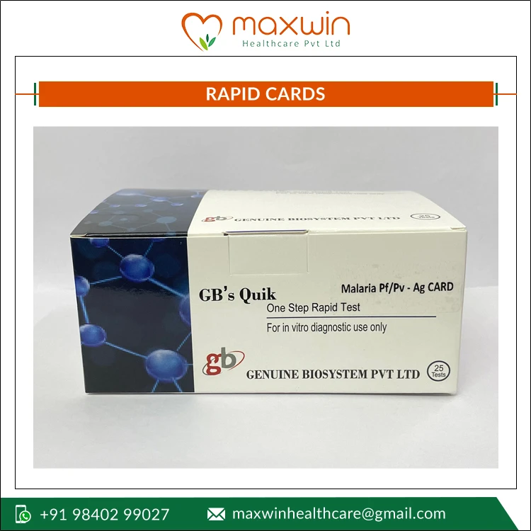 Laboratory Diagnosis Reagent Rapid Chromatographic Immunoassay Method High Accuracy Malaria PF/PV/PAN Rapid Card Test Kit