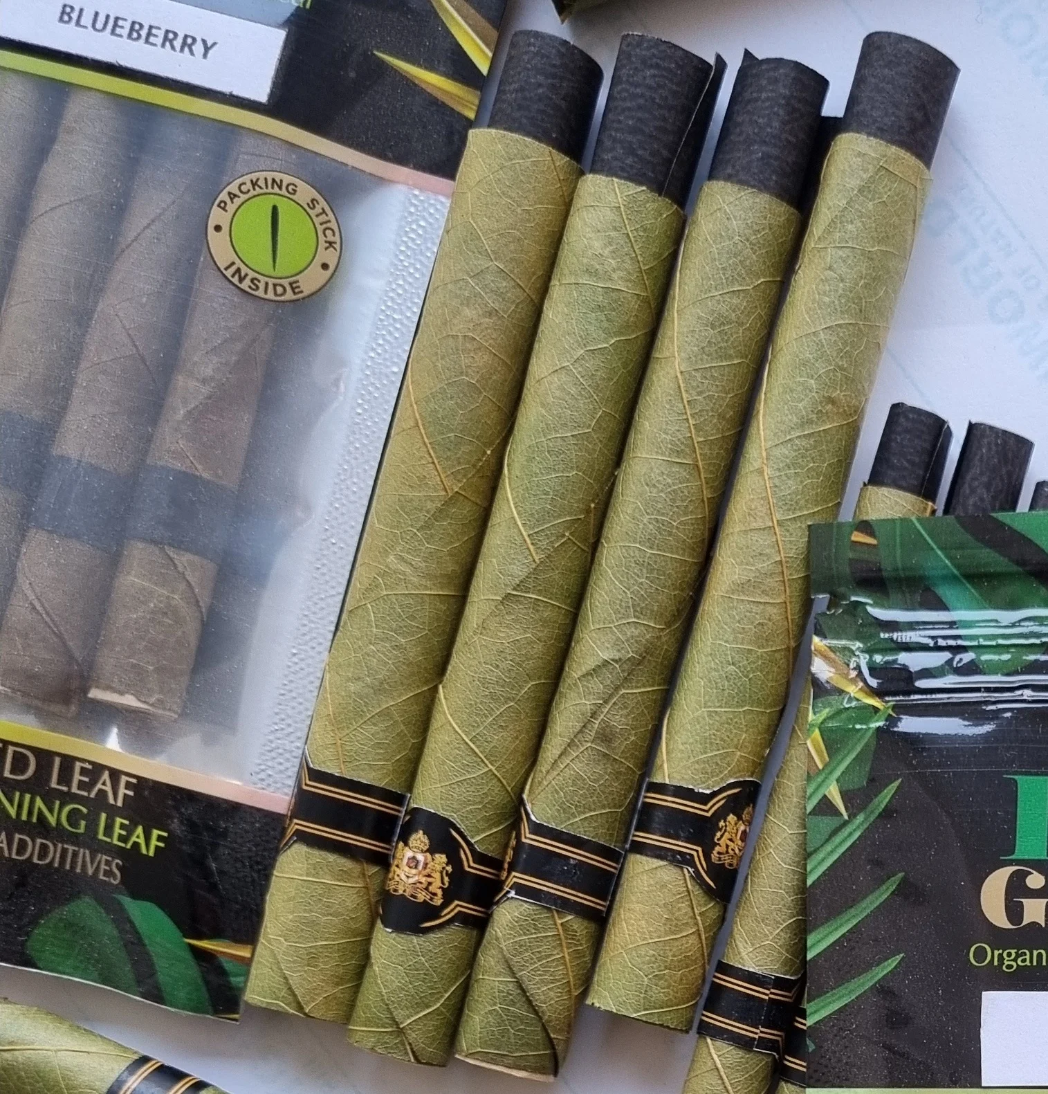 Flavored Palm leaf Mango Watermelon Blueberry Mint Cocoa Litchi Banana Russian Cream filter tips spiral paper filters