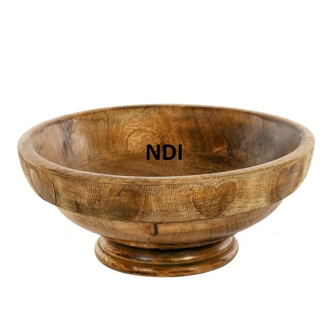 Newest Fish Shape Decorative Popcorn Serving Bowl Home Catering Used Natural Wooden Design Dry Fruit Serving Bowl