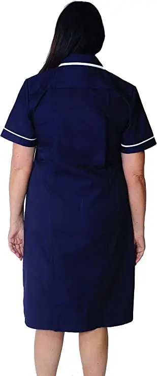 Woman Healthcare Dress Tunic Nurses Uniform Medical Dental Therapist Dress