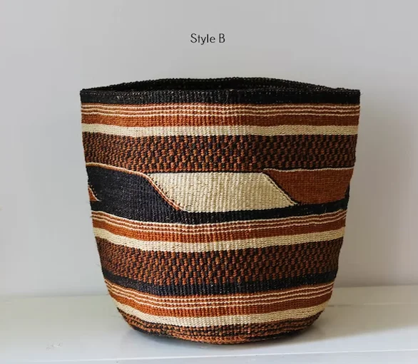 African Sisal Woven Baskets Succulent Planters and Toy Storage Baskets Home Decor Made from Plant Fiber