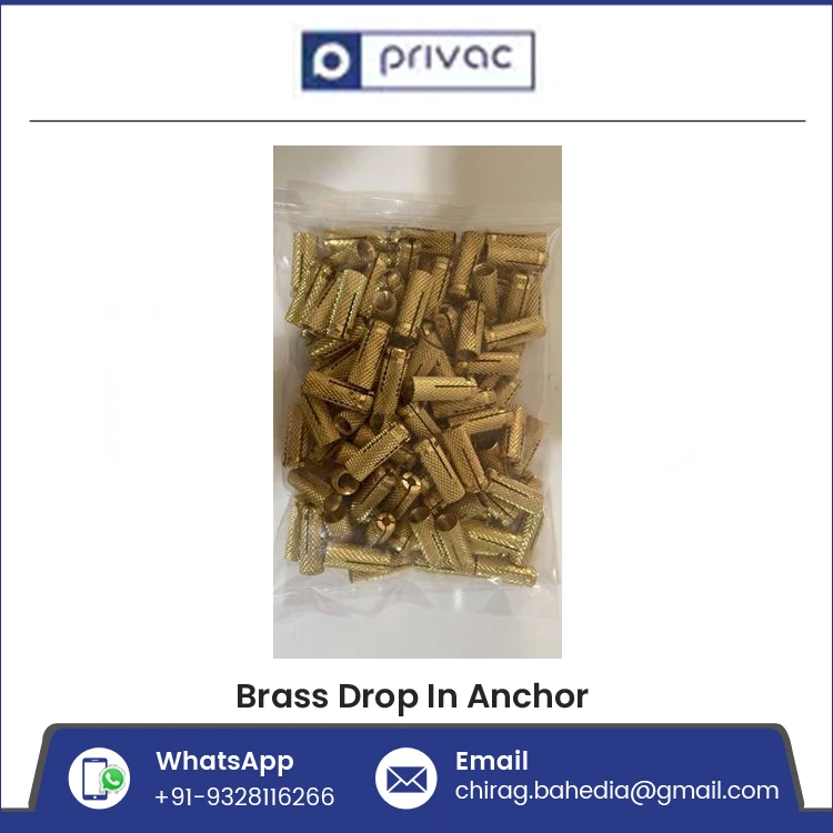 Heavy Duty Brass Collet M8 Brass Drop-in Anchor M8