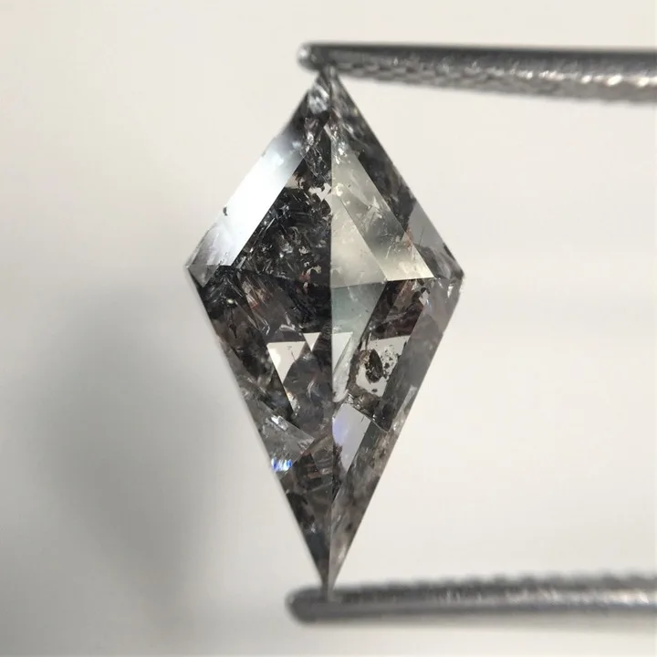 Natural Salt and Pepper 3 CT/4 CT/5 CT/6 CT  Loose Diamonds Kite Moissanite  Diamond from Original Source