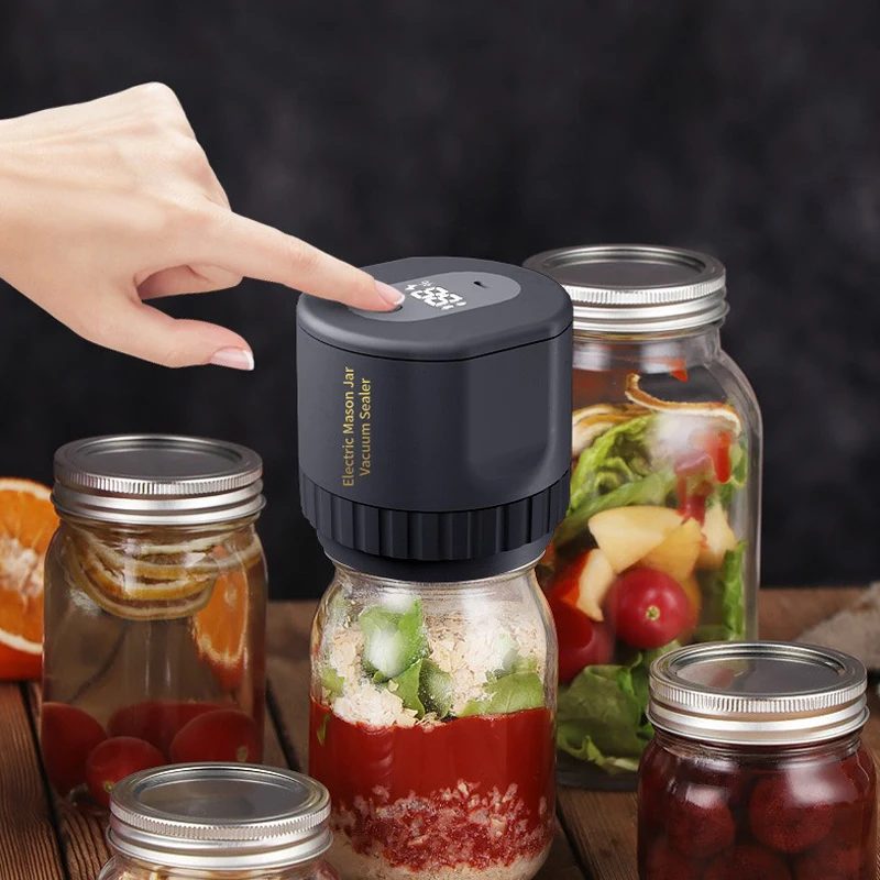Smart Kitchen Gadgets Mini Food Storage Vacuum Sealer Mason Jar Vacuum Sealer Electric Vacuum Sealer Kit for Mason Jar