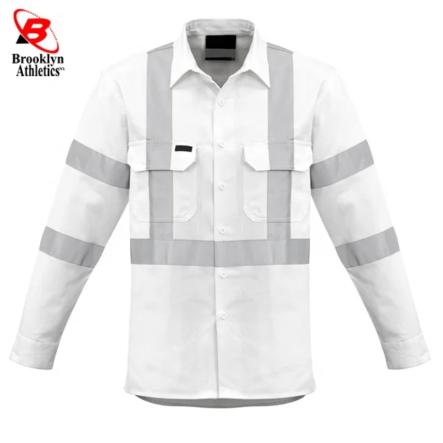 High Visibility working shirts with Reflective Strips for Work Surveyor Construction