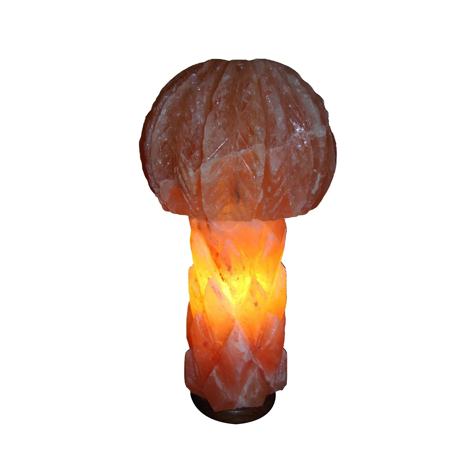 Himalayan Pink Salt Crystal Date Tree Shape Lamp Handicraft Carved Air Purifying Certified ISO 9001 Origin Pakistan Christmas