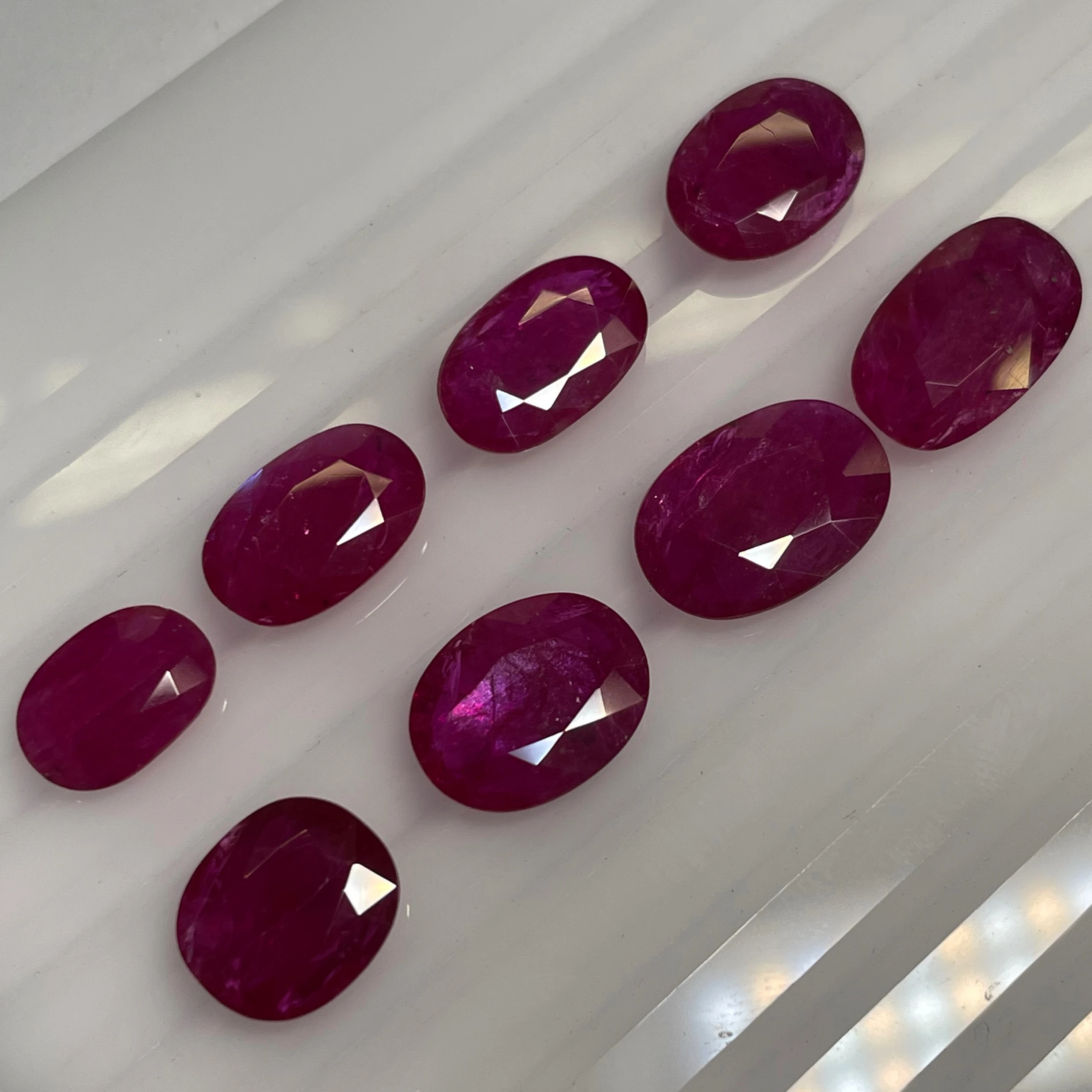 3 To 7 Carats Natural Mozambique Normal Heat Ruby Oval Cut Shape Gemstone Good Quality Real Gems