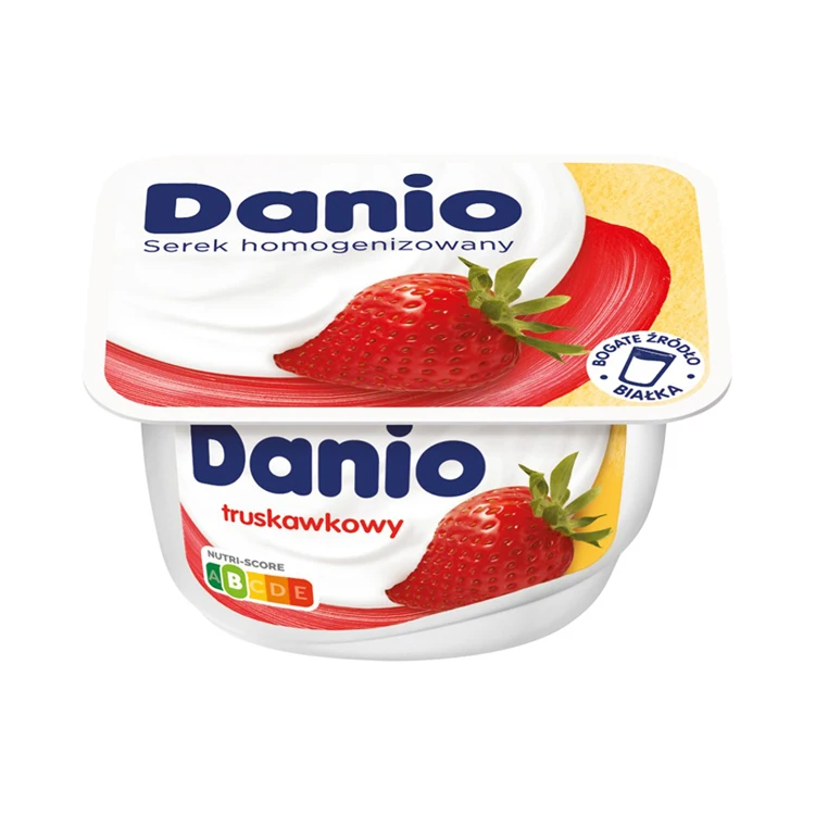 Private label Organic Strawberry and Banana Danio Yogurt 100ml pouch Organic and Healthy snack for sale
