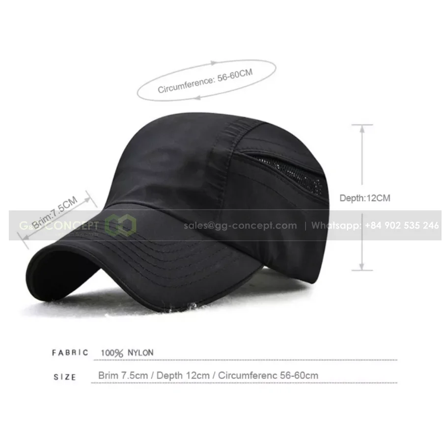 Custom Outdoor Activities Summer Breathable Quick Drying Blank Plain Mesh Sport Baseball Running Hat Dry Fit Cap for Men UPF40+