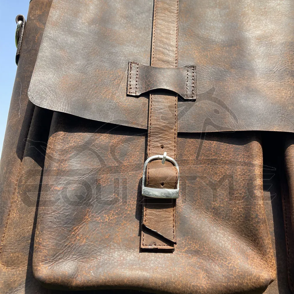 Genuine Leather Laptop Bag Brown Cowhide Messenger Office Work Computer Laptop Bag Large Rustic Shoulder Bag For Men
