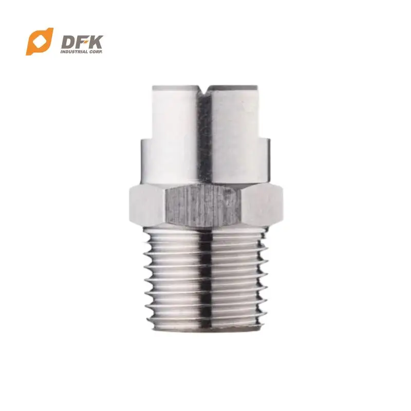 Stainless Steel Water Flat Fan Spray Nozzle For Wet Processing