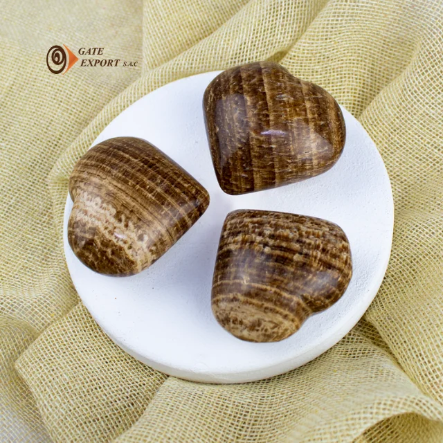 ARAGONITE STONE HEART SHAPE/HANDMADE/ARTISAN/CRAFT/STONECRAFT/HANDICRAFT/TEMPLE/HAPPINESS/PURITY/SERENITY