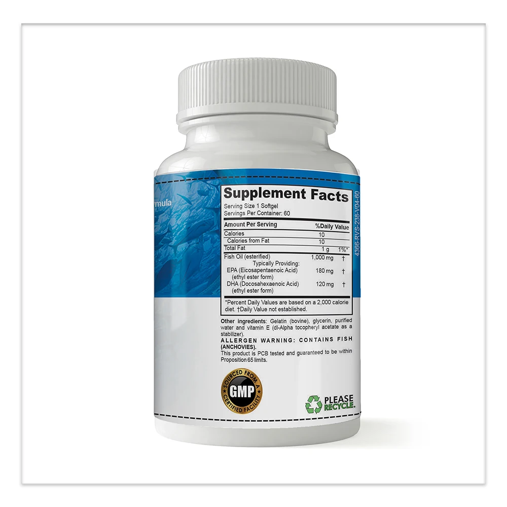 Private label OEM Omega fish oil softgel with high EPA and DHA
