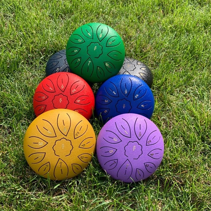 6inch 8note Steel Tongue drum percussion-instrument Handpan with carrying bag and mallets