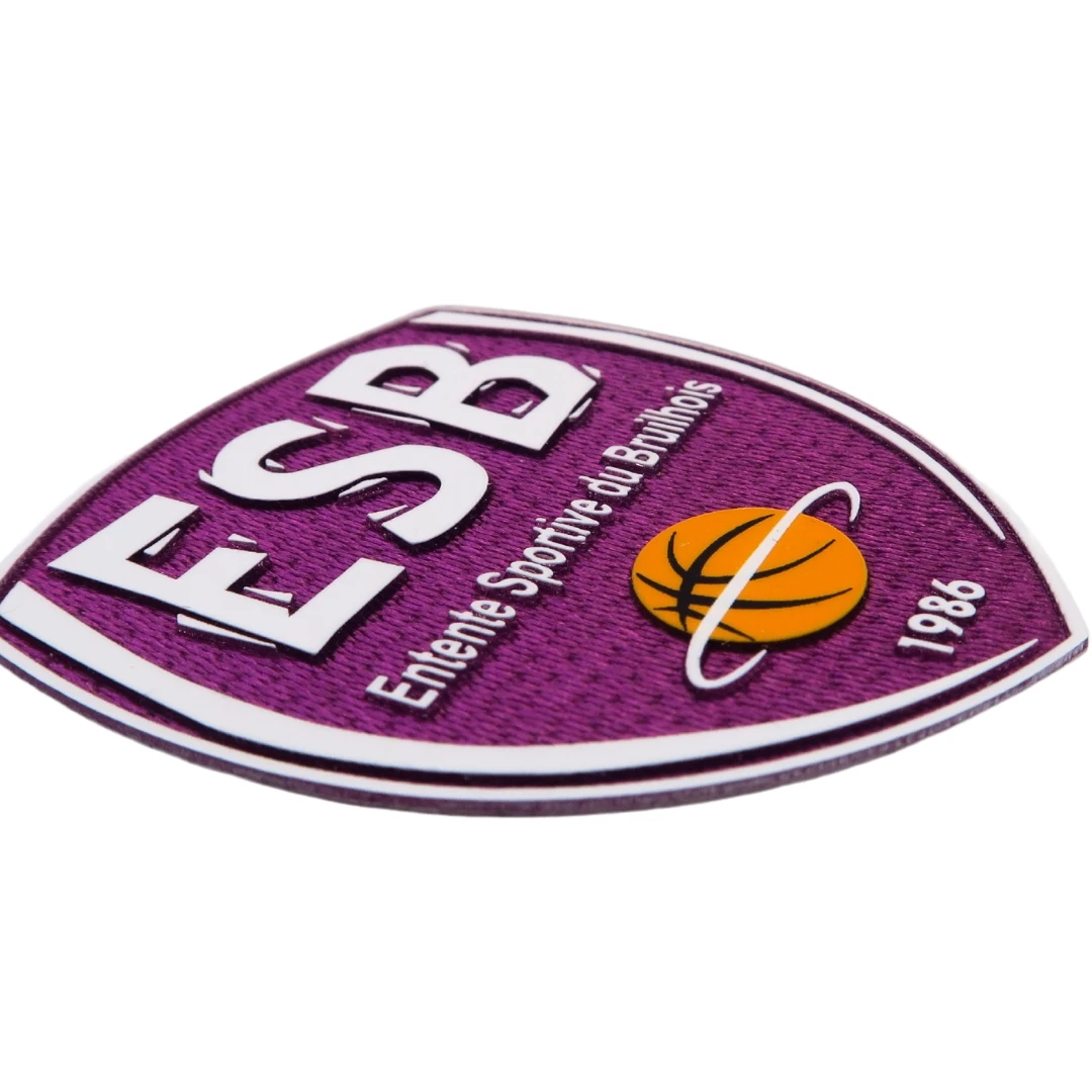 Factory Custom Sublimation 2D Tatami Background Iron on Patch Silicone Bage