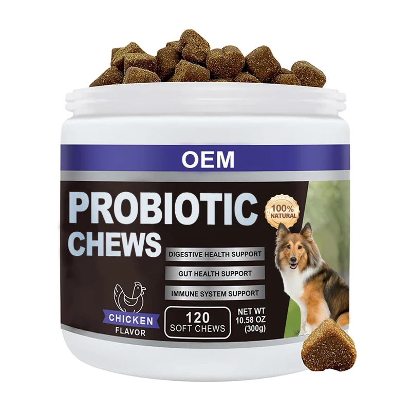 Six Strains Of Probiotic Soft Chews 270 g 300 g 360 g Dog Probiotics Supplement Gut Health and Diarrhea & Bowel Support