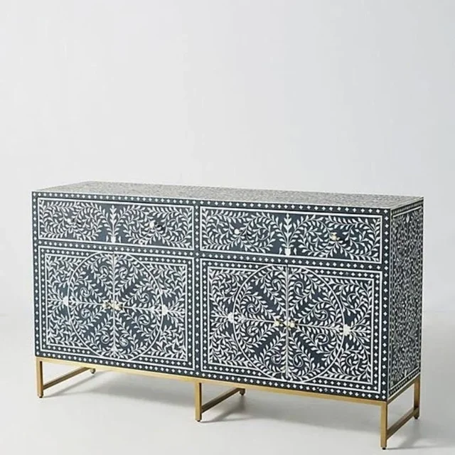 Bone Inlay Chest Of Drawer Modern Luxury Room Furniture Nordic Drawer Handmade Chest Storage Bone Inlay Chest For Home Decor