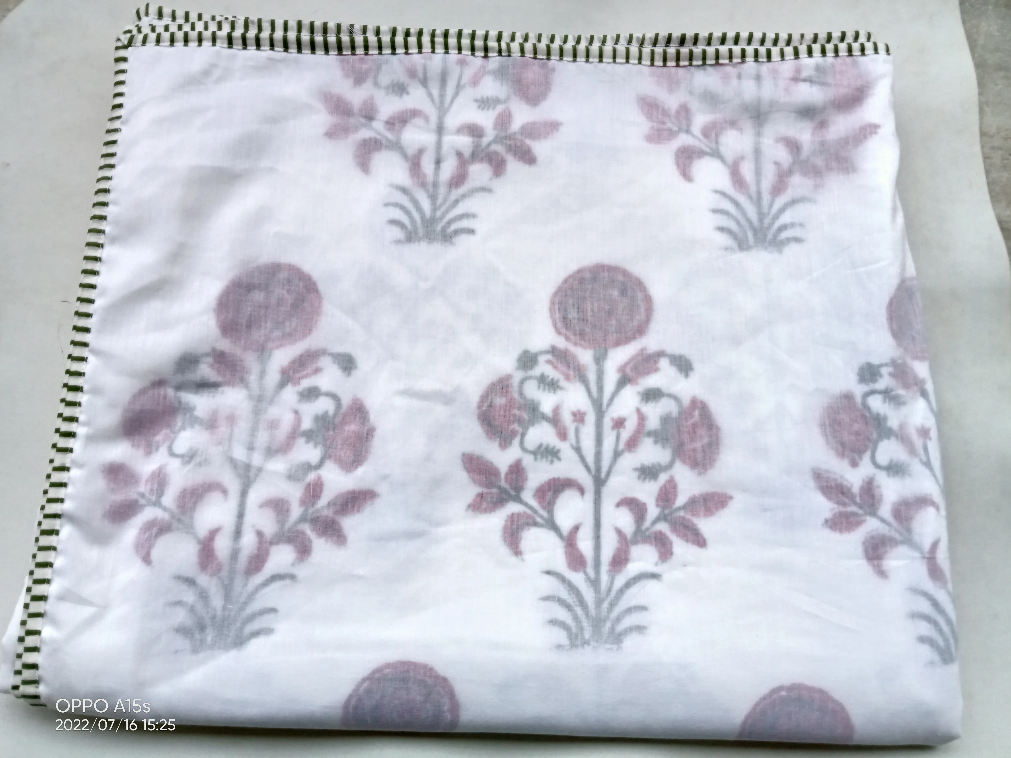 Beautiful Hand Block Print Cotton Dohar Handmade Blanket Printed Quilt Comforter Cotton Dohar Pure Cotton Dohar