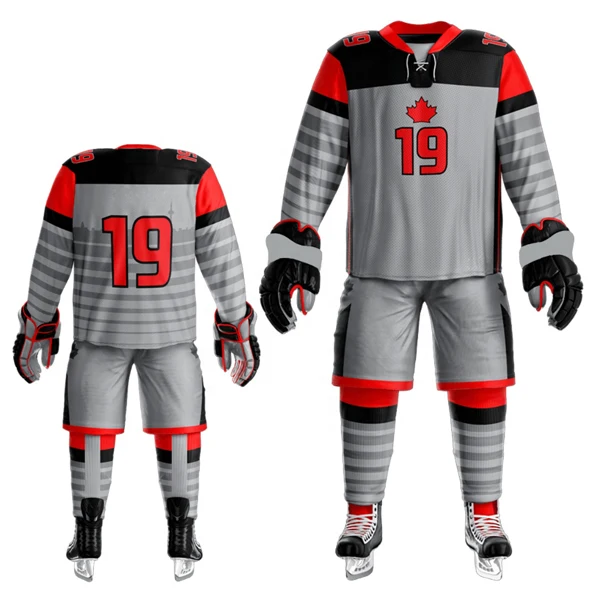 100% Polyester Team Breathable Field Hockey Jersey Men Sublimation Ice Hockey Uniform Club Weasr
