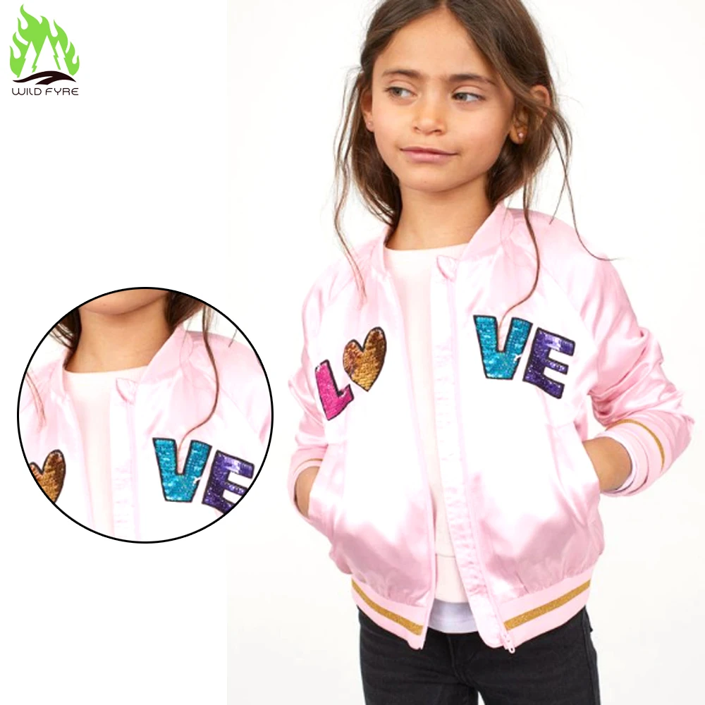 Одежда для маленьких девочек однотонная розовая куртка интенсивности пятен машинная стирка детские куртки от Wild fyre
