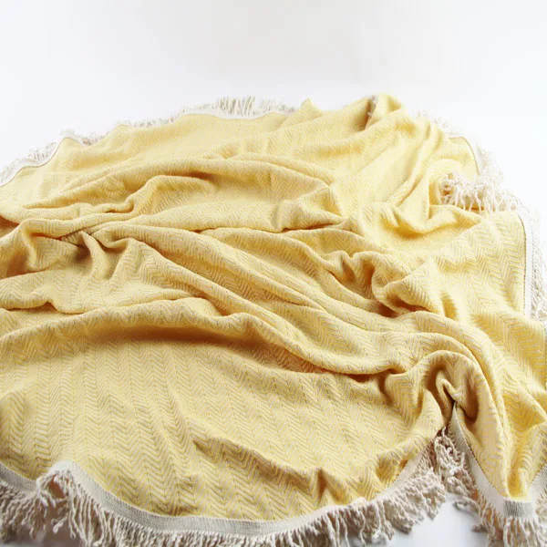 100% Cotton Yellow Peshtemal Damla Towel Handmade Chevron Patterned Turkish Style Bath Poncho All Ages Beach Pool Accessory