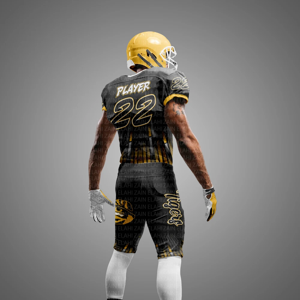 2022 Best Price Youth American Football Package OEM ODM Customized TEAM Uniform Boys Tops Number SUBLIMATION Printed Techniques