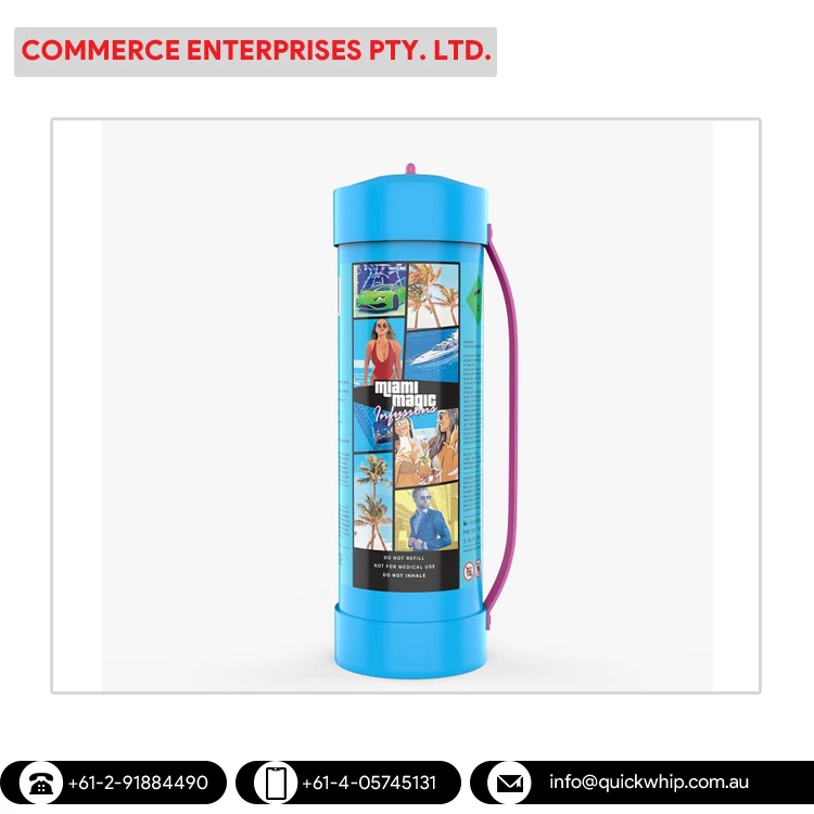 Latest Arrival Wholesale Selling 100% Carbon Steel 3.3L Miami Magic Brand Cream Charger Cylinders for Global Buyers