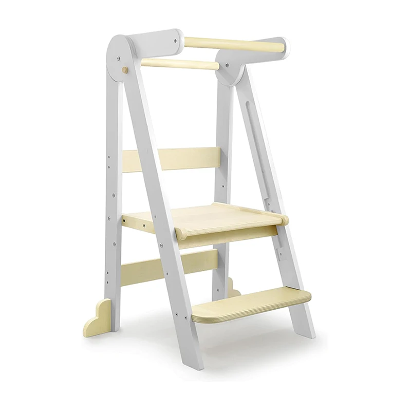 Hot sale montessori kitchen helper tower child step ladder 2 steps stool learning tower