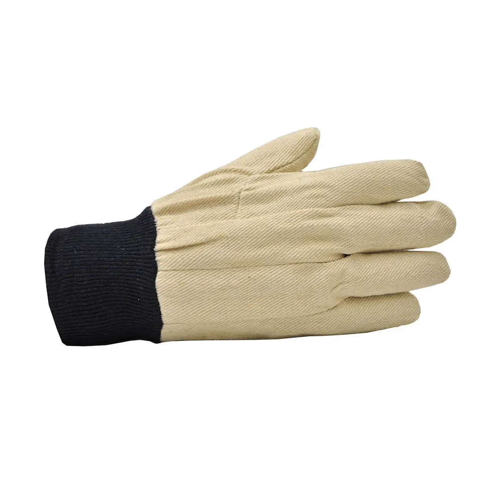 Wholesale New Canvas  knitted Wrist Gloves Construction Work style Labor Working Wear Hand Safety Good Grip Gloves for work