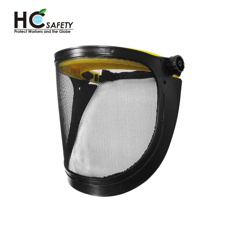 F07A face shield portable wire mesh visor CE EN1731 ANSI Z87.1 personal protective equipment