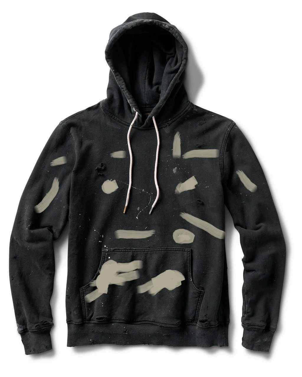 Custom Distressed Acid Wash Hoodie Lightweight Custom Pattern Printing Oversized Vintage Distressed Pullover Hoodie