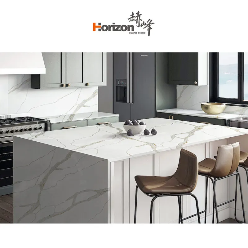 horizon Artificial Quartz Stone white quartz slab countertops vanity tops table tops