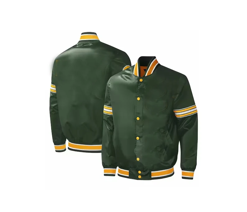 Men New Fashion Style Nylon Custom Color Satin Baseball Jacket Classic Design Varsity Jacket
