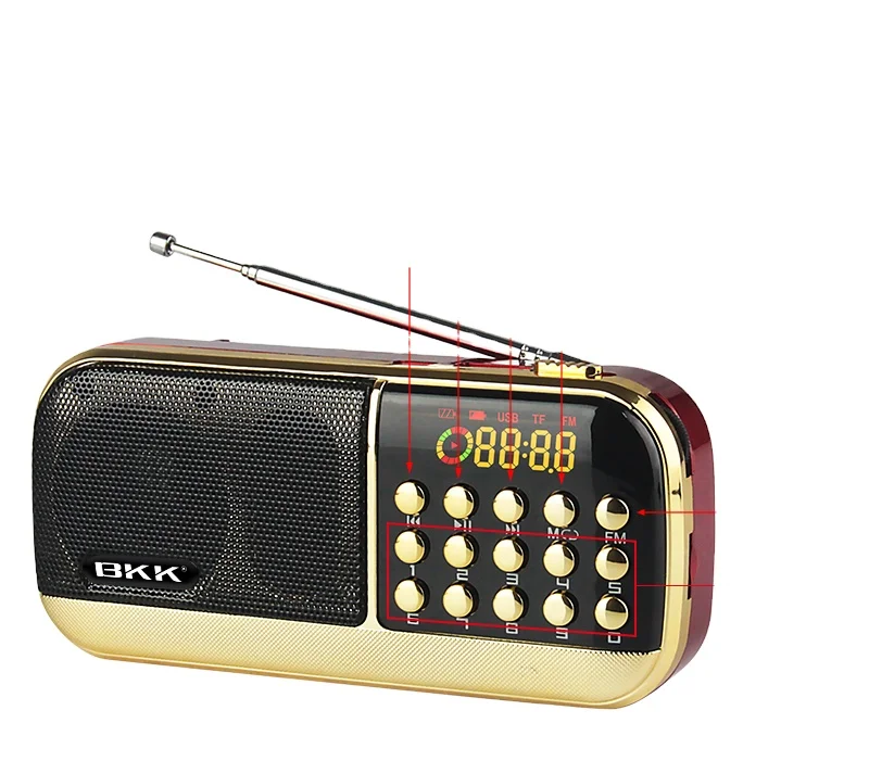 BKK best selling radio mini wireless multifunctional portable easy to take with you handle speaker