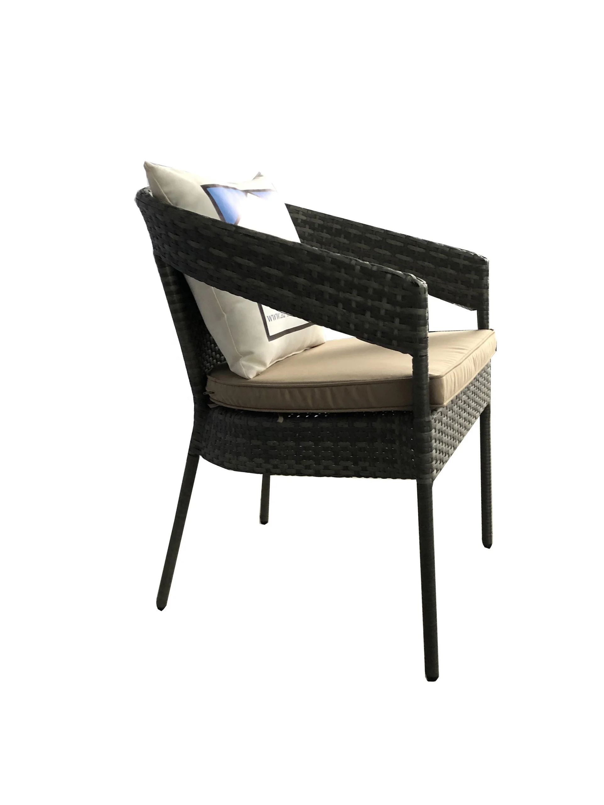 Outdoor Patio Garden Leisure Seating Chair With Cushion For Children Enjoy Nature Rattan Wicker Weaving Product