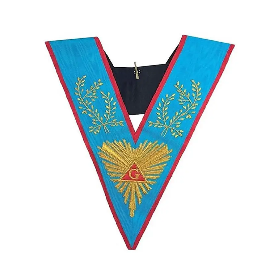 Customized Design Mason Regalia Collars In custom Color With Embroidery Badges Masonic Regalia Collar