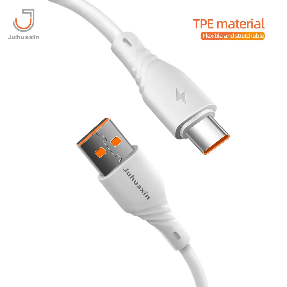 Кабель для передачи данных JUHUAXIN Fast chargin 1 2 м 3.1A TPE по Заводской Цене IPH 15 16 pro max Samsung Galaxy s24 s25
