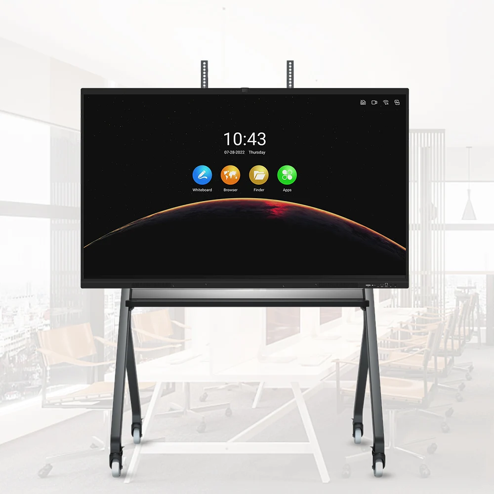 Popular finger multi touch screen smart LCD display meeting electronic  4k Ultra Hd 65 Panel digital interactive Whiteboard