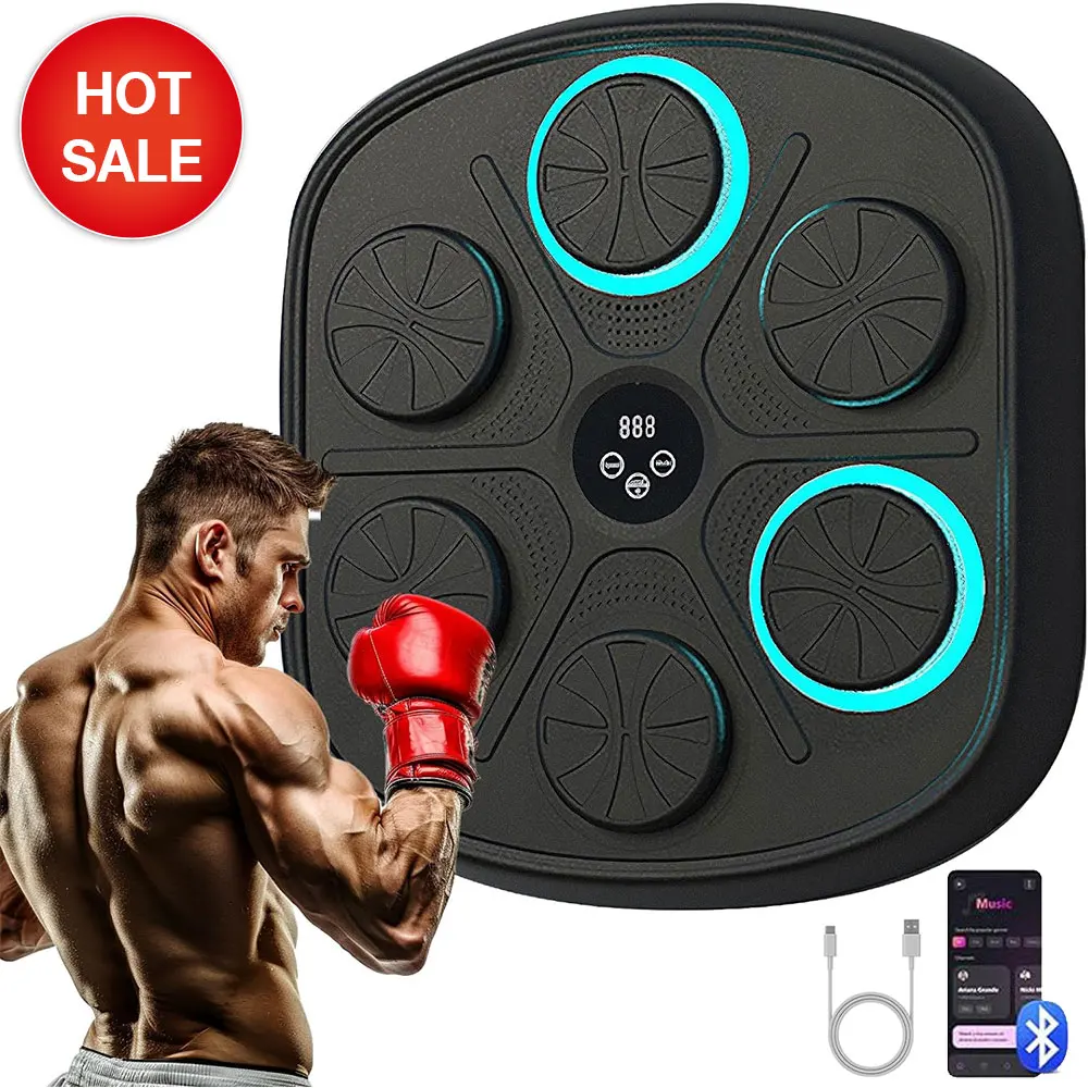 Boxing Exercise White Boxing Player Home 2024 New 9 Training Model Intelligent Smart Wall Mounted Punching Music Boxing Machine